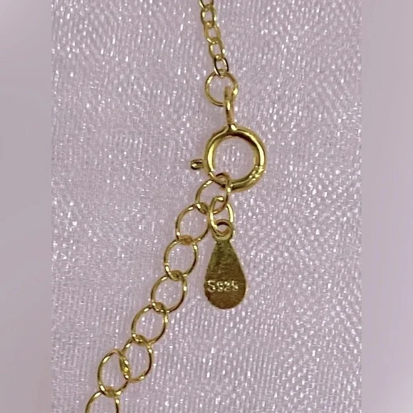 925 Sterling Silver Heart Rose Butterfly Pendant Necklace with Crystal Accents - Picture 11 of 15